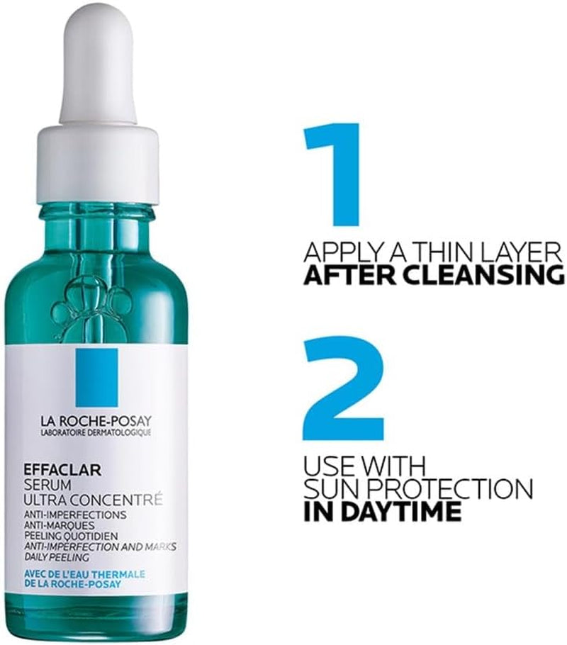 La Roche-Posay Ultra Concentrated Serum, Anti-Imprefections and Marks, for Acne Prone Skin, Effaclar, 30Ml