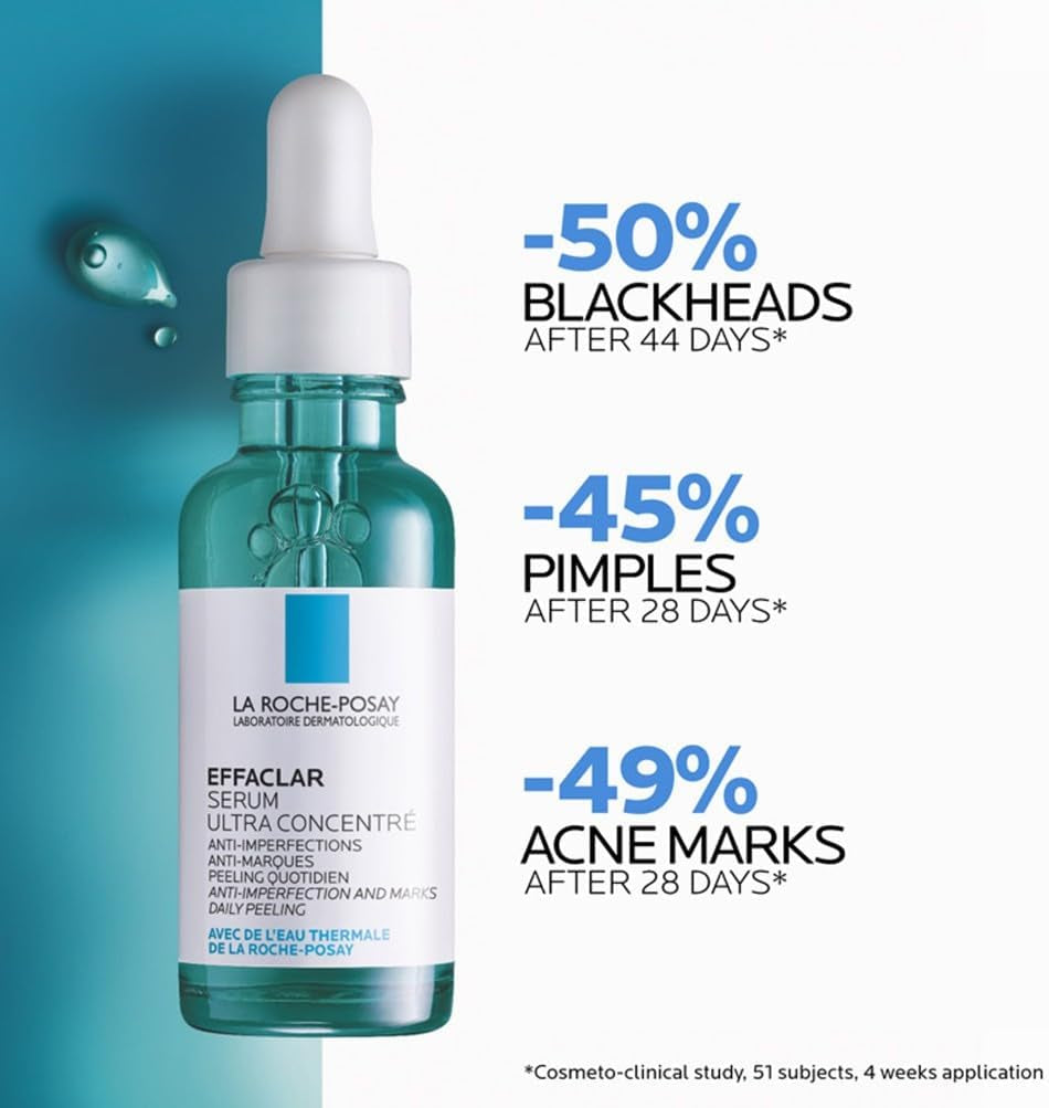 La Roche-Posay Ultra Concentrated Serum, Anti-Imprefections and Marks, for Acne Prone Skin, Effaclar, 30Ml