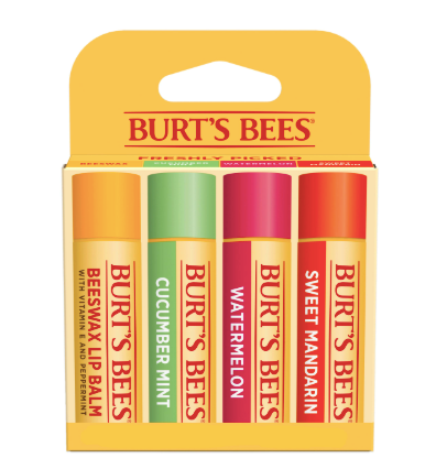 Moisturising Lip Balm Set - Beeswax, Cucumber Mint, Watermelon, & Sweet Mandarin